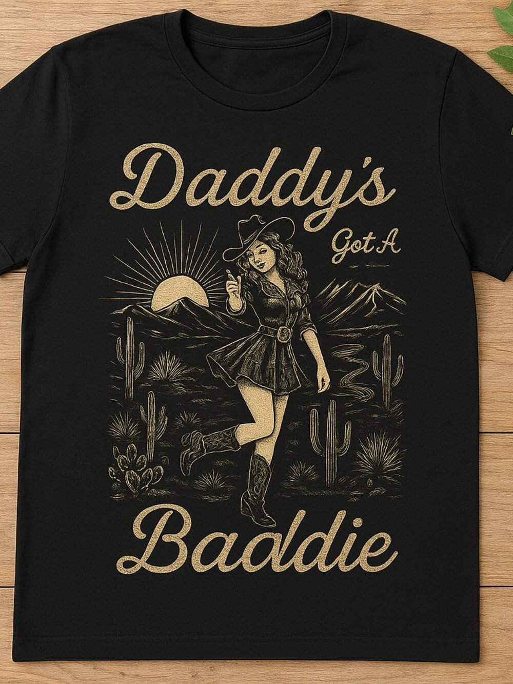 Daddy’s Got a Baddie T-Shirt, Western Cowgirl Graphic Tee, Vintage Cowgirl Shirt